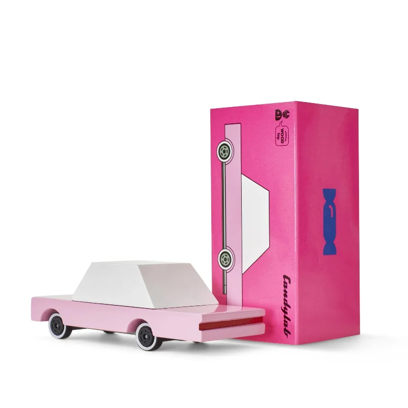 safe and appropriate wooden toys for young children                   Candylab Candycar Pink Sedan