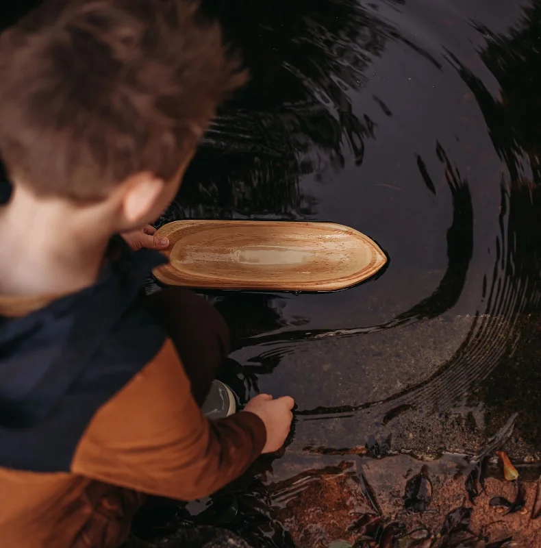 eco-conscious wooden toys                 Wooden Toy Boat Canoe