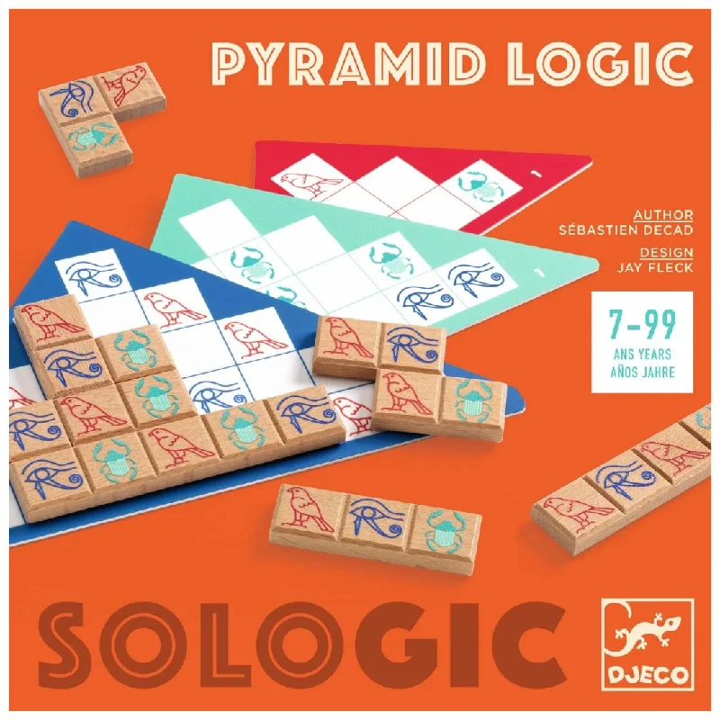 eco-friendly and safe wooden toys                   Ancient Egyptian Pyramid Logic Game