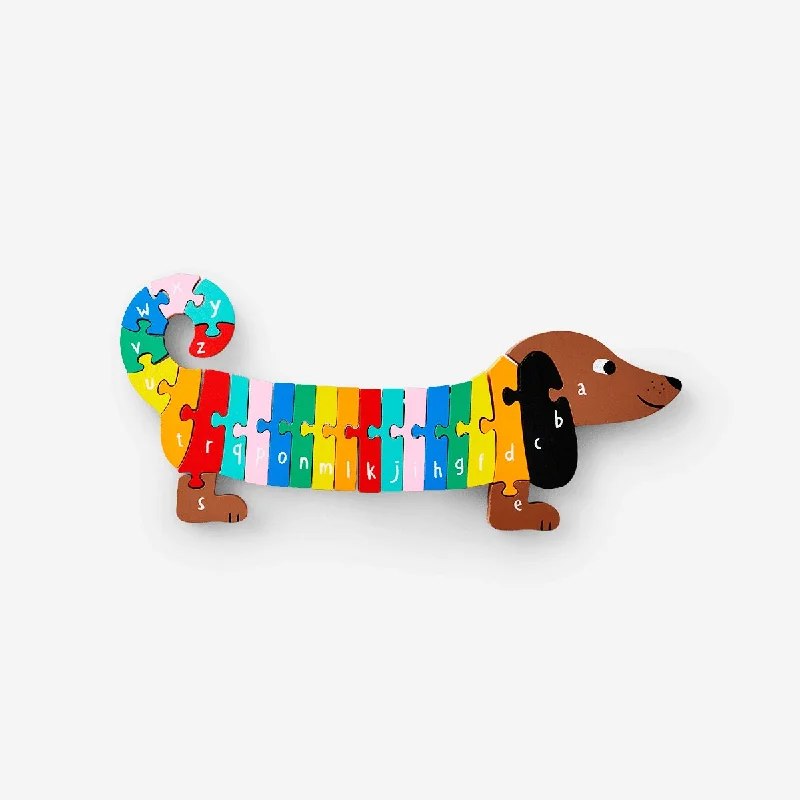 durable wooden toys                  Dog Alphabet Puzzle