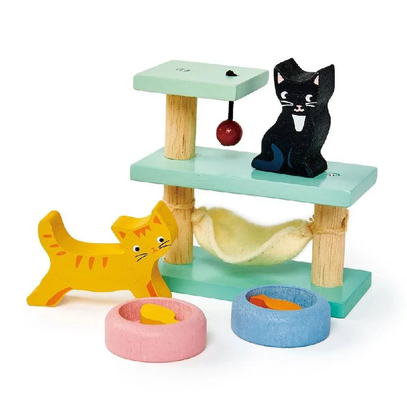 educational wooden toys                   Dollhouse Pet Cat Set