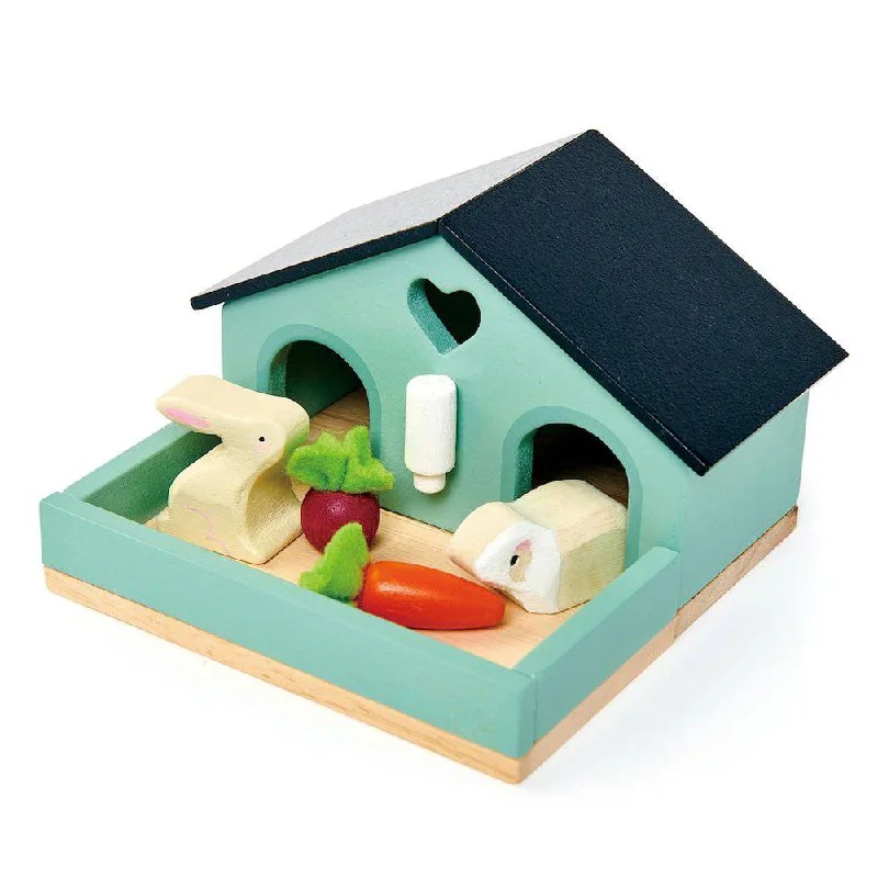 safe and durable wooden toys                   Dollhouse Pet Rabbits