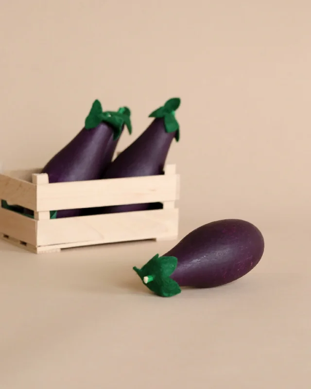 enchanting wooden toys that create lasting memories                   Erzi Eggplant Pretend Food
