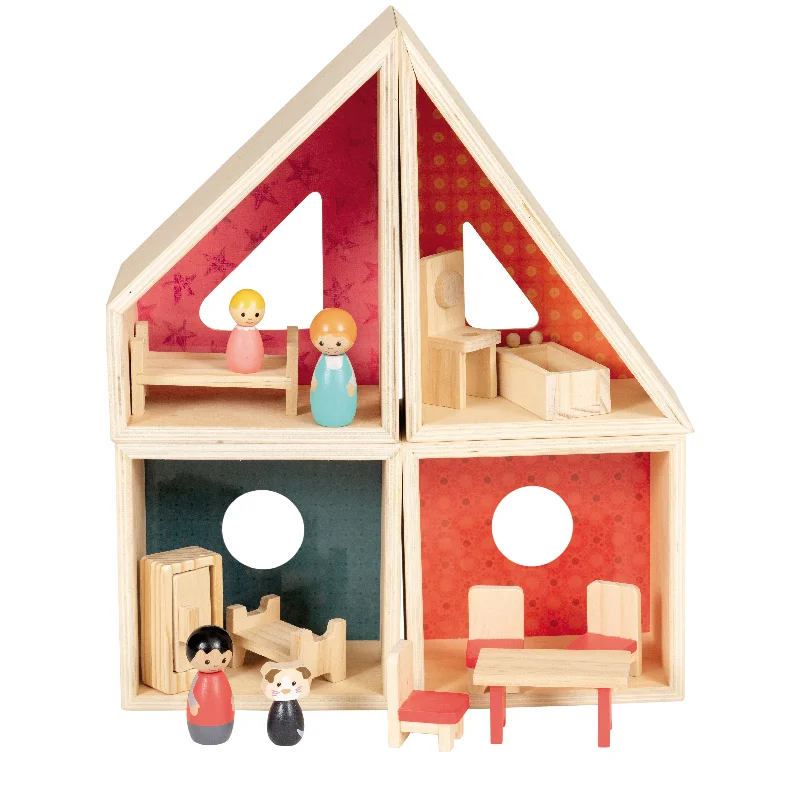 colorful and cheerful wooden toys                   Egmont Toys Doll House