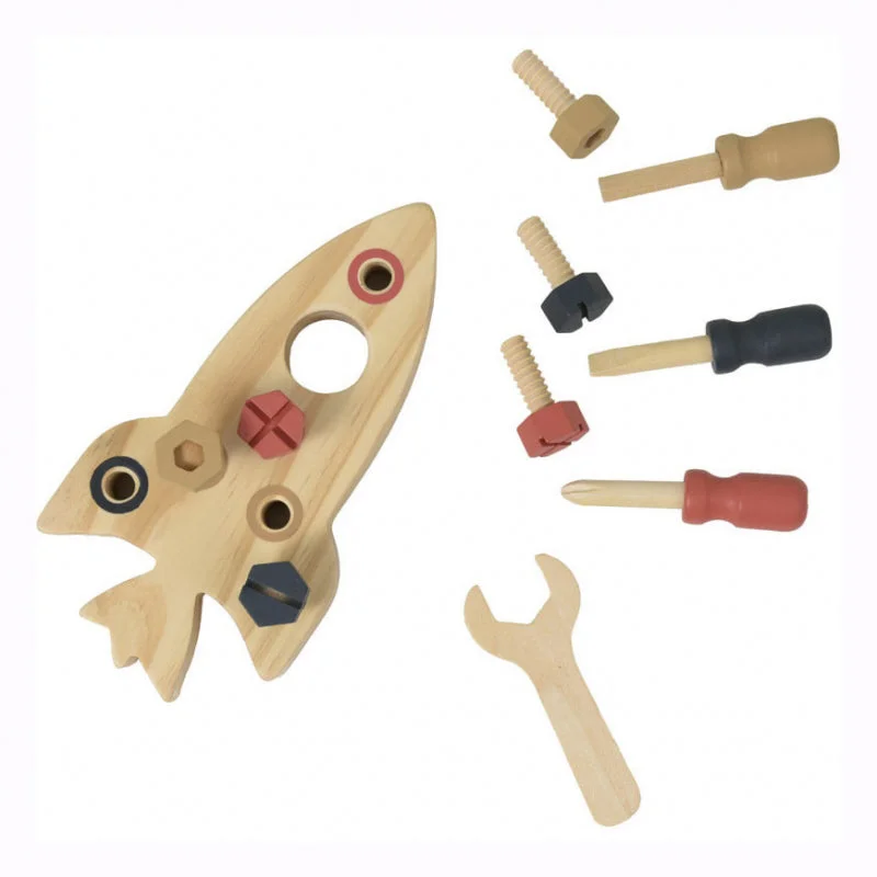 detailed and intricate wooden toys                   Egmont Toys Rocket To Assemble