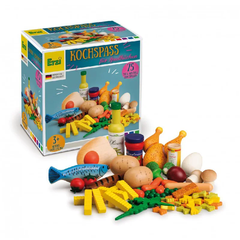 sustainably sourced wooden toys                   Erzi Assortment Cooking Fun
