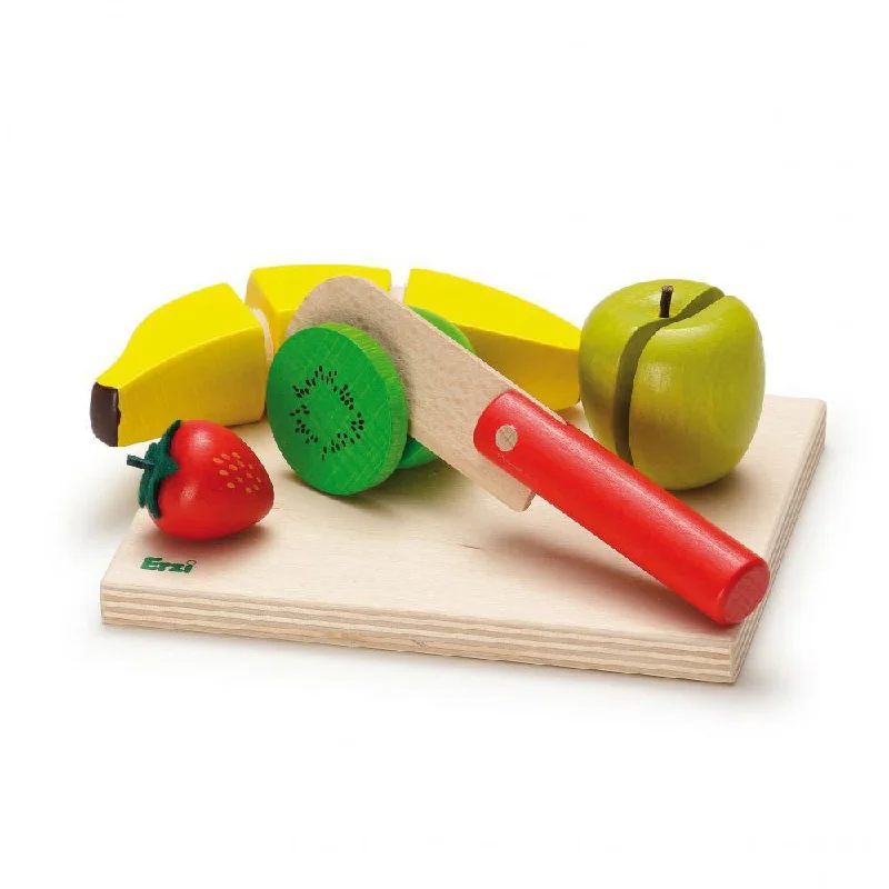 safe and non-toxic wooden toys that parents can trust                   Erzi fruit salad cutting set