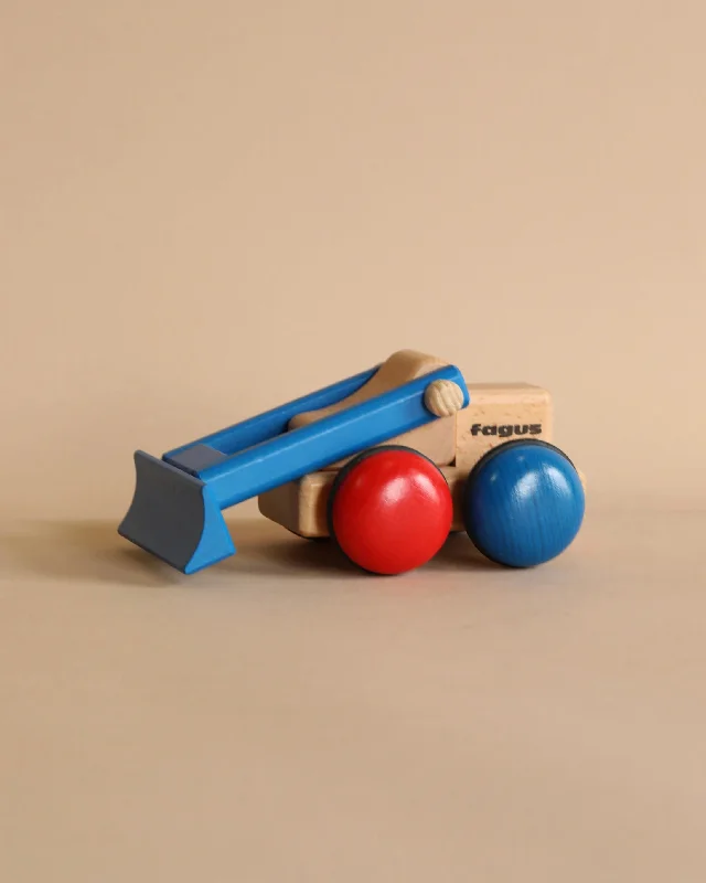 colorful wooden toys for toddlers             Fagus Wooden Bulldozer - Mini Series