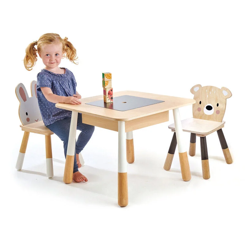 eco-friendly wooden toys made from sustainable materials                   Forest Wooden Table and 2 Chairs
