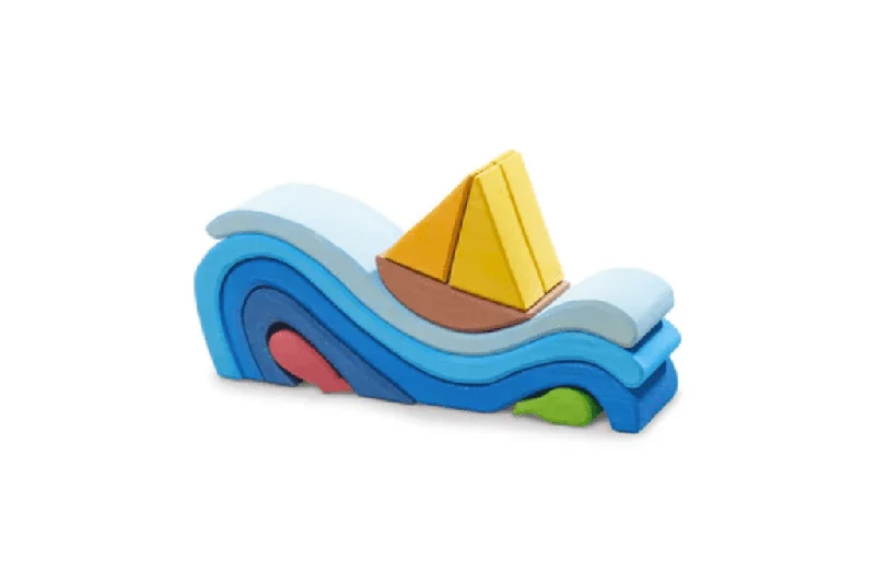 eco-friendly and sustainable wooden toys that promote environmental awareness                   Gluckskafer Wave Boat