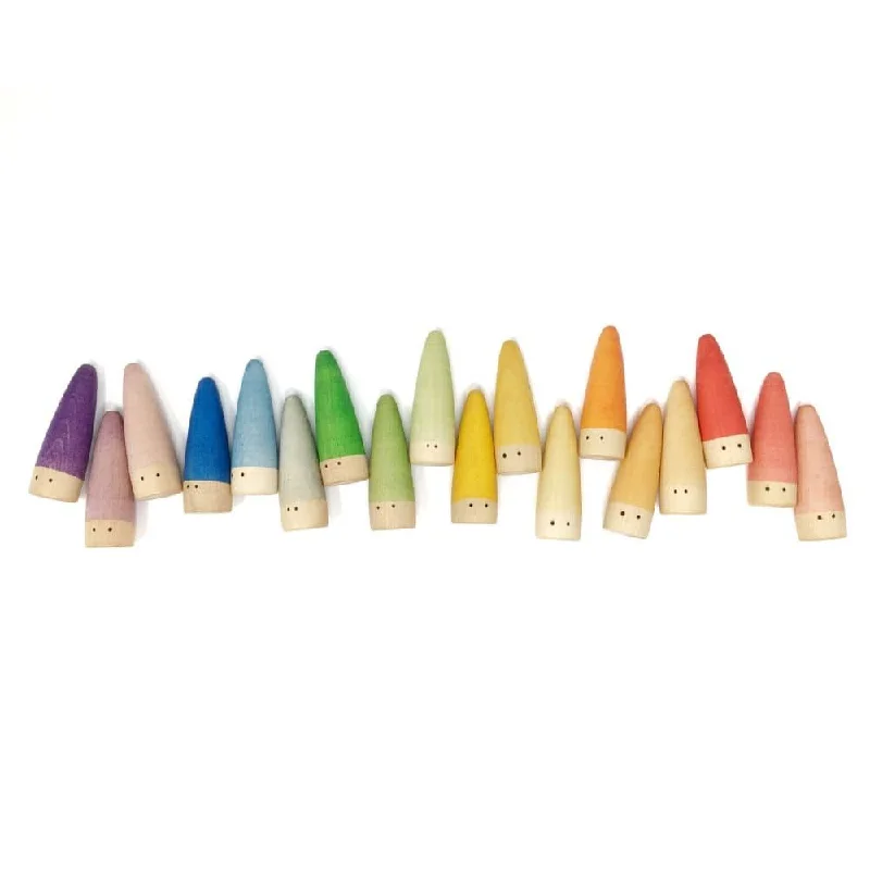 traditional wooden toys                   Stick Gnomes - Set of 18 Wooden Toy Figures