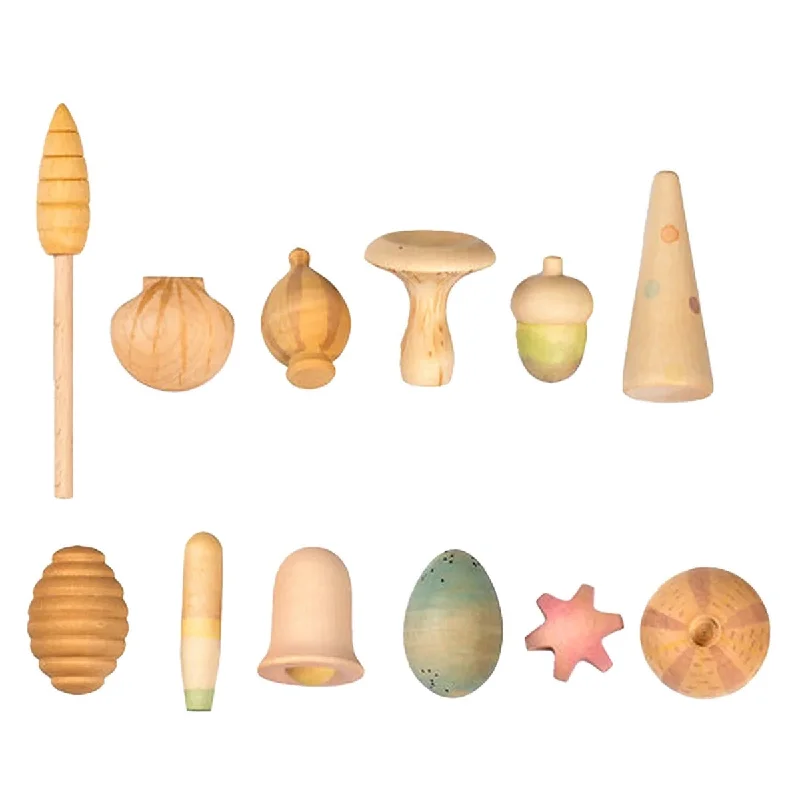 sturdy and reliable wooden toys that provide hours of fun                   Wonders: A Collection of 12 Wooden Plant-Inspired Play Pieces