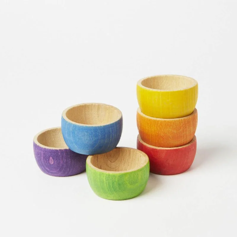 safe and appropriate wooden toys for young children                   Grapat coloured bowls 6 pcs