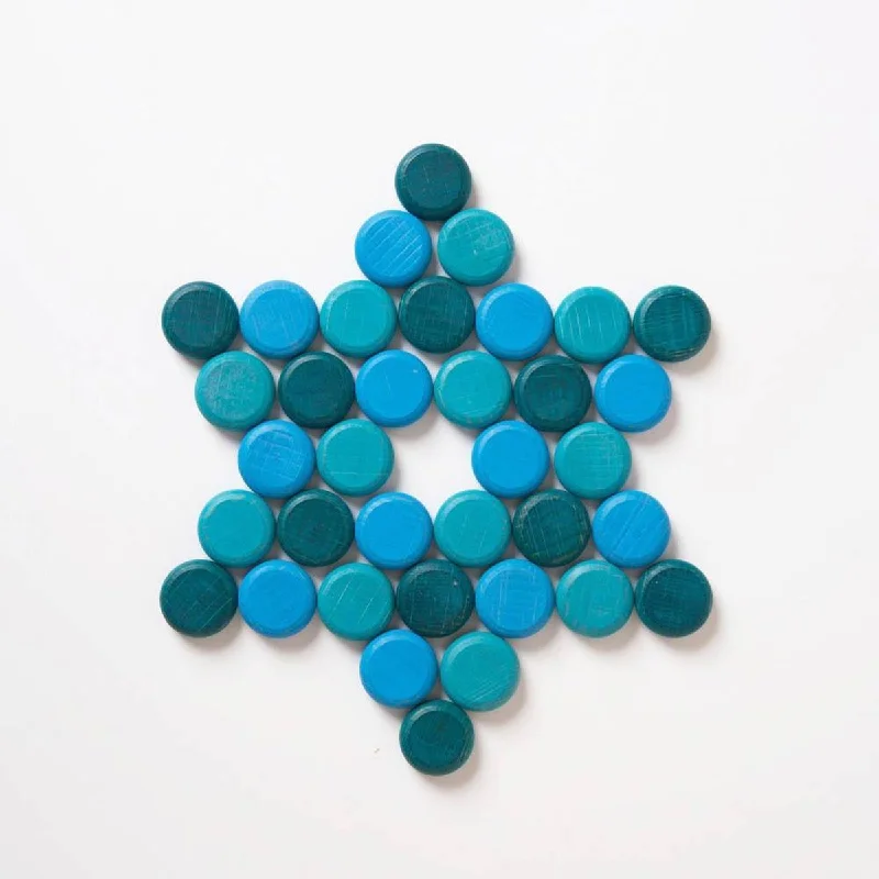 beautiful and detailed wooden toys that inspire creativity Grapat mandala blue coins 36 pcs beautiful and detailed wooden toys that inspire creativity Grapat mandala blue coins 36 pcs