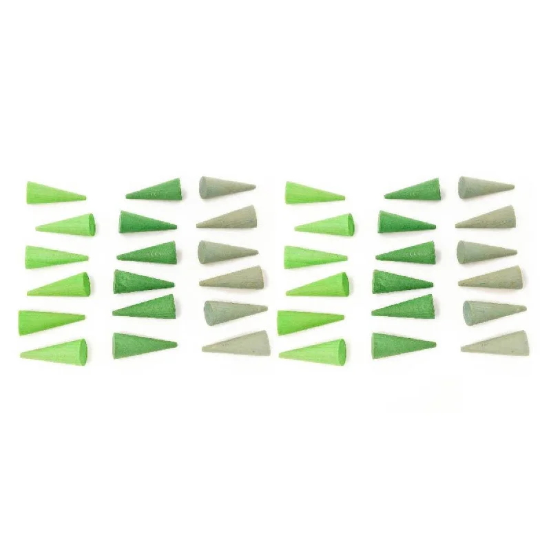 educational wooden toys                   Grapat mandala greens cones 36 pcs