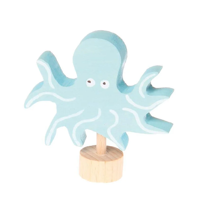 handcrafted wooden toys                  Grimm's birthday ring deco octopus