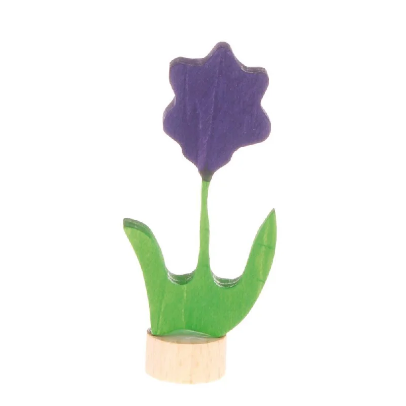 eco-friendly wooden toys made from sustainable materials                   Grimm's birthday ring deco flower - purple