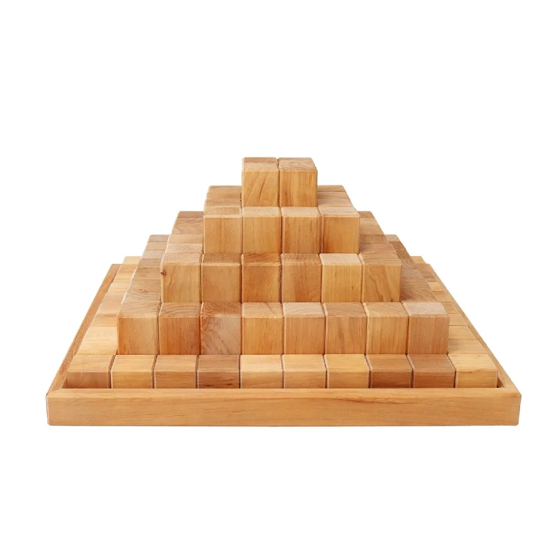 enchanting wooden toys for children                   Large Natural Wooden Stepped Pyramid