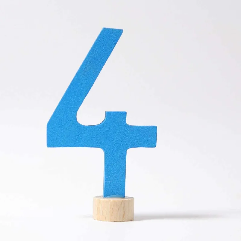 vibrant and colorful wooden toys for toddlers                   Grimm's number 4 deco