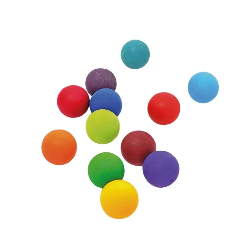 sturdy wooden toys                  Small Wooden Rainbow Balls, Set of 12