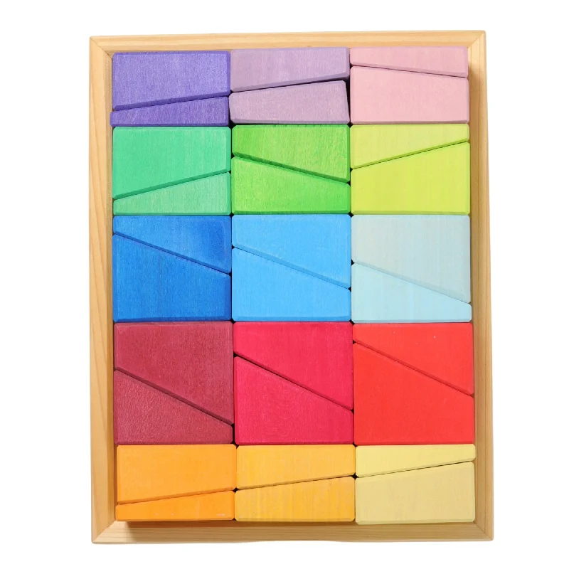 handcrafted wooden toys                  Wooden Sloping Blocks