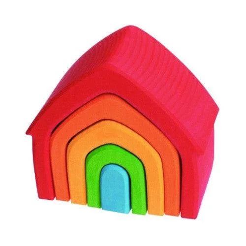 eco-conscious wooden toys                 Wooden Rainbow Nesting House