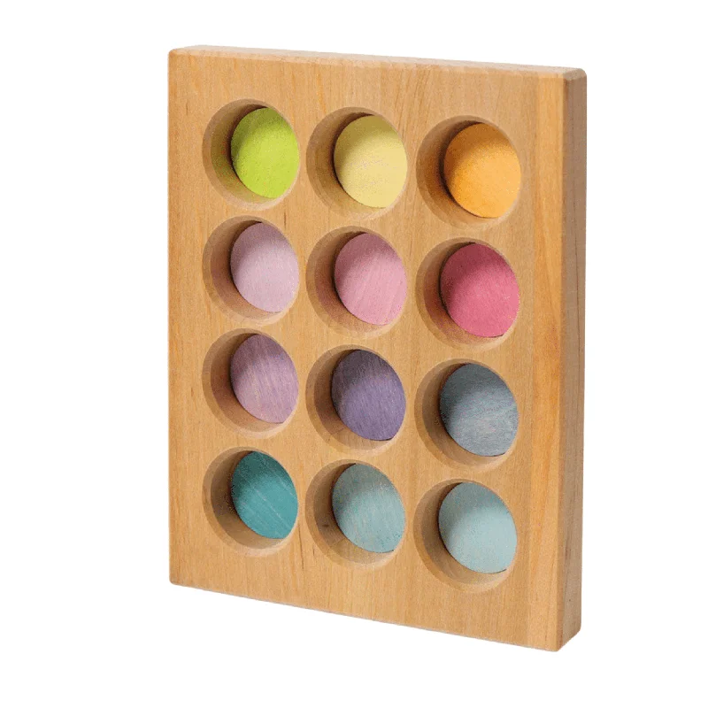 sustainably sourced wooden toys                   Wooden Pastel Sorting Board