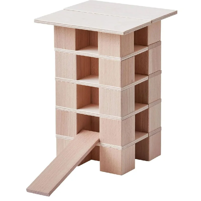 eco-friendly and sustainably made wooden toys                   Clever Up! Unit Wooden Block Building System 1.0