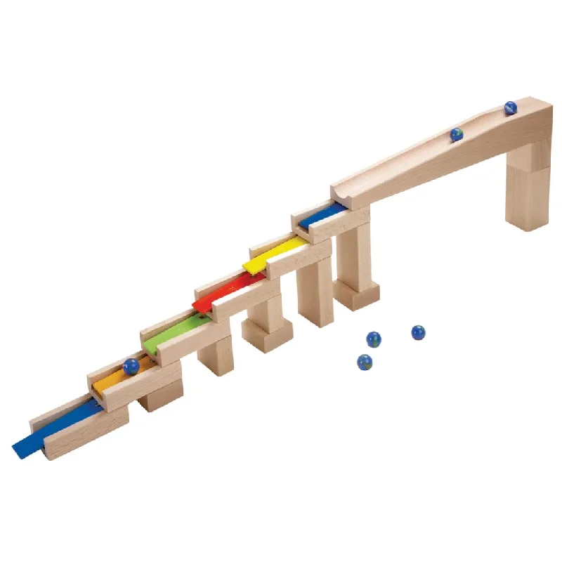 traditional wooden toys                   Marble Run Add On - Musical Steps Track