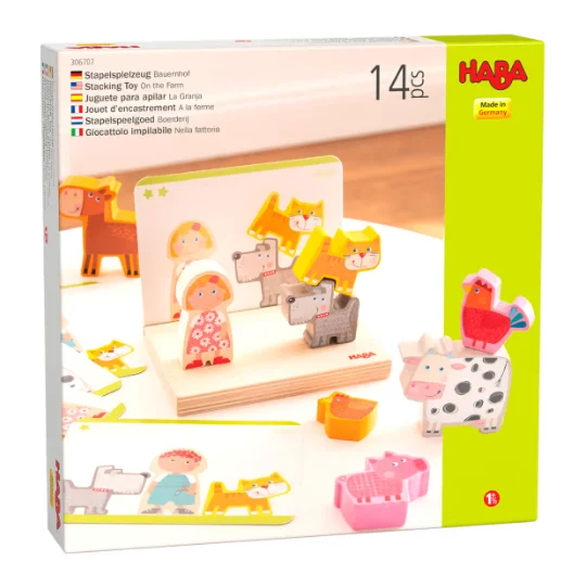 beautifully detailed wooden toys                  HABA Stacking Toy On the Farm