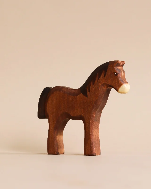 eco-conscious wooden toys that promote sustainability Handmade Holzwald Dark Brown Horse eco-conscious wooden toys that promote sustainability Handmade Holzwald Dark Brown Horse