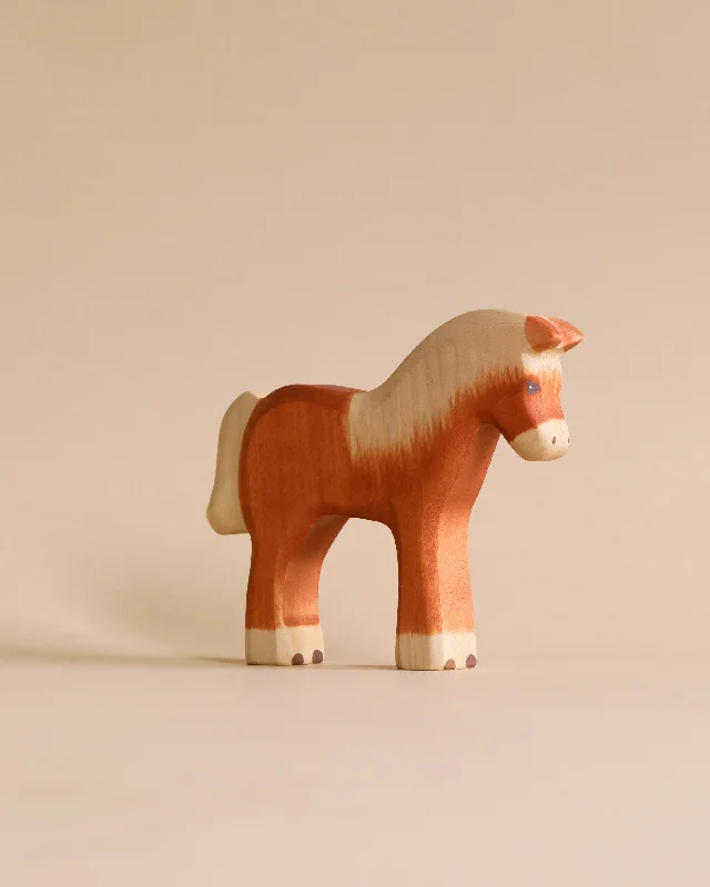 charming wooden toys                   Handmade Holzwald Light Brown Horse