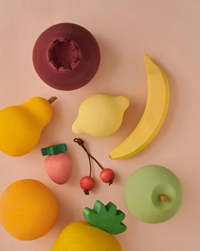 sturdy and safe wooden toys                 Raduga Grez Handmade Wooden Fruits