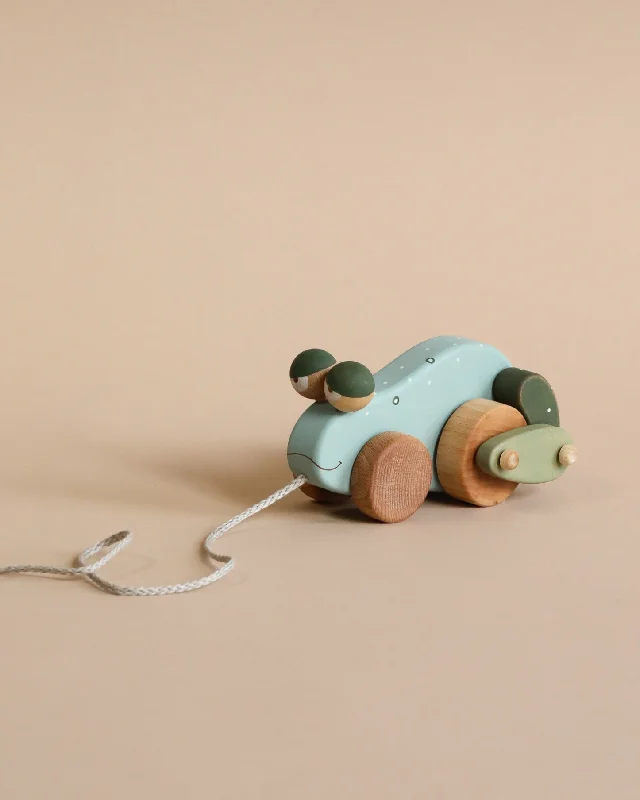 imaginative wooden toys                  Handmade Pull Along Frog Toy