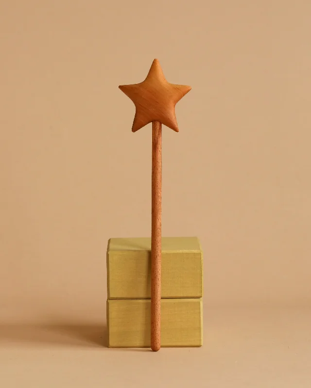 safe and appropriate wooden toys for young children                   Handmade Wooden Star Magic Wand