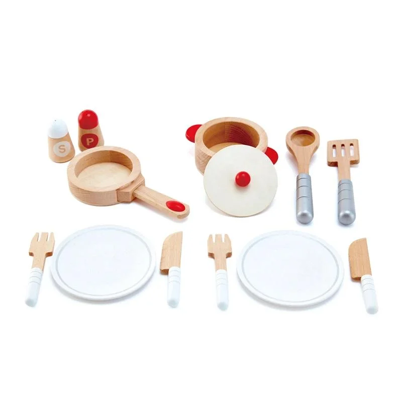 enchanting wooden toys that spark imagination                   Hape Cook & Serve Set