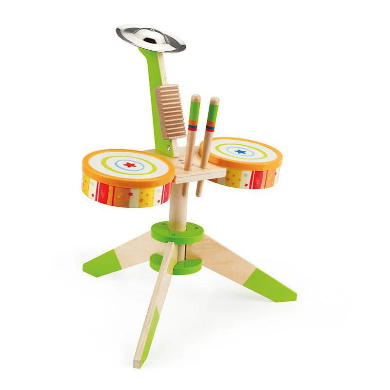 robust and child-safe wooden toys for all ages                   Hape Rock & Rhythm Band