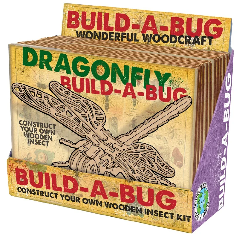 intricately carved wooden toys                   Wooden Build A Bug Kit