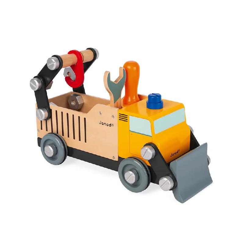 robust and durable wooden toys that withstand the test of time                   Janod Brico'kids DIY Construction Truck