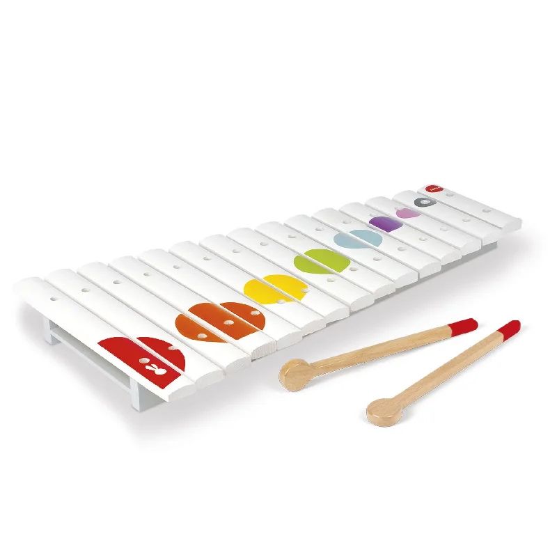 safe and child-appropriate wooden toys for different stages of development                   Janod Confetti Large Wooden Xylo