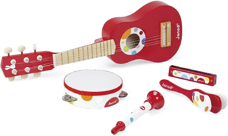 enchanting wooden toys that bring joy and happiness to children                   Janod Confetti Music Live Wooden Musical Set