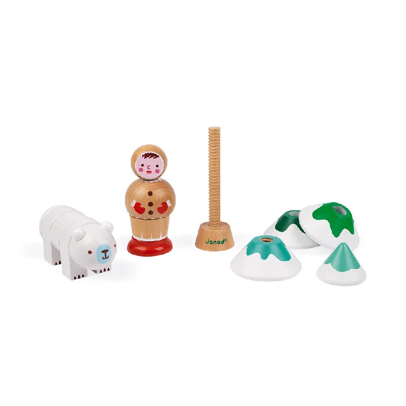 enchanting wooden toys that bring joy and happiness to children                   Janod I Am Learning How To Use A Screw - Arctic