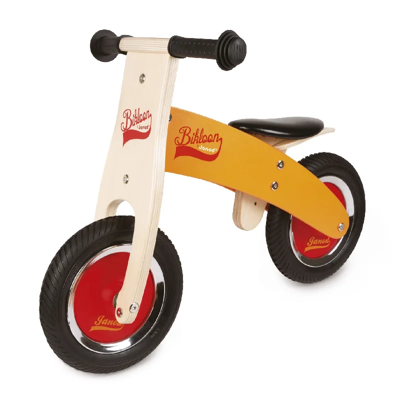 safe and non-toxic wooden toys for babies                   Janod My First Orange and Red Little Bikloon Balance Bike