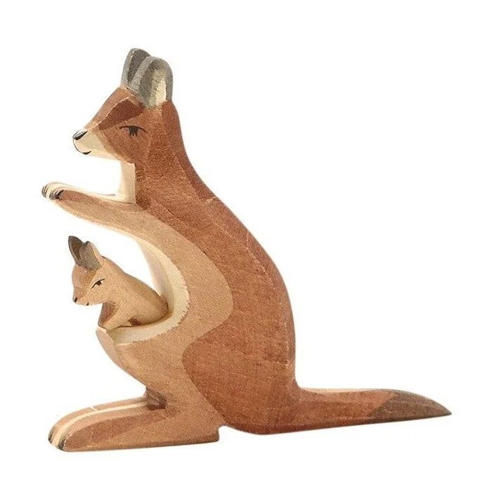 safe and child-appropriate wooden toys for different stages of development Ostheimer Kangaroo, with Baby safe and child-appropriate wooden toys for different stages of development Ostheimer Kangaroo, with Baby