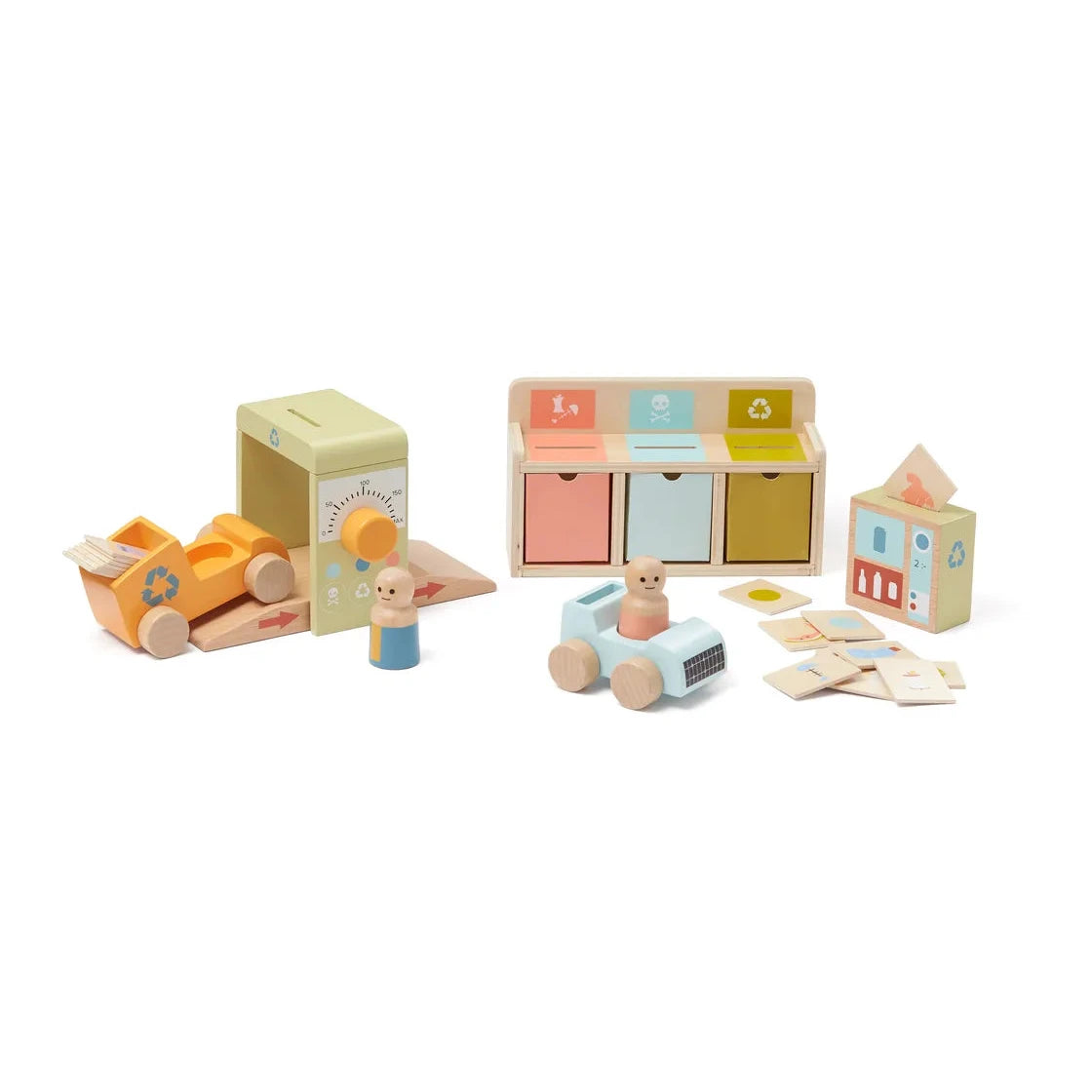 beautiful and detailed wooden toys that inspire creativity                   Kids Concept Recycling Station