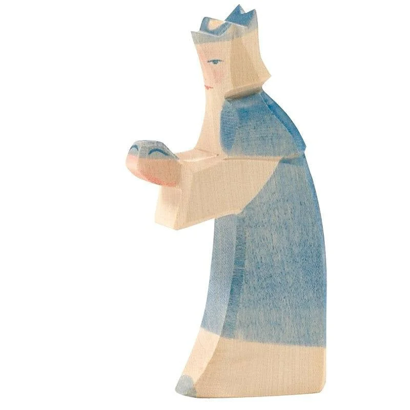 non-toxic wooden toys                   Ostheimer Nativity Blue King