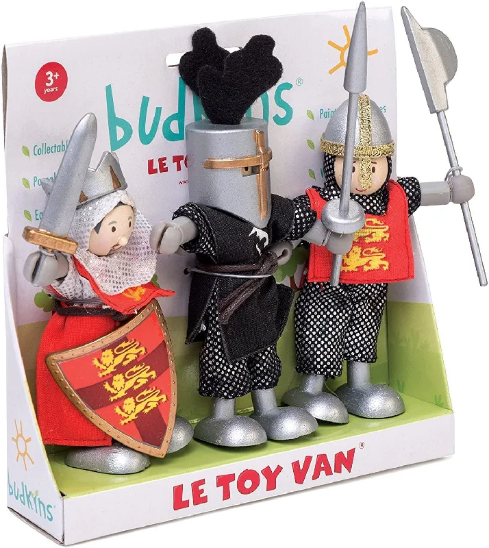 safe and child-appropriate wooden toys for different stages of development                   Le Toy Van Wooden Crusader Budkins Set