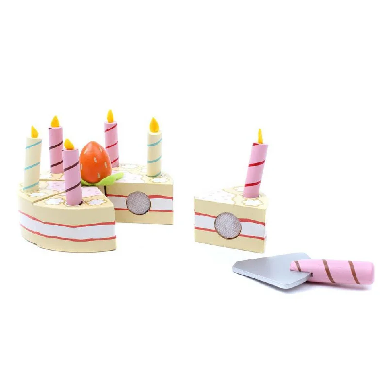whimsical wooden toys                   Le Toy Van Honeybake vanilla wooden birthday cake