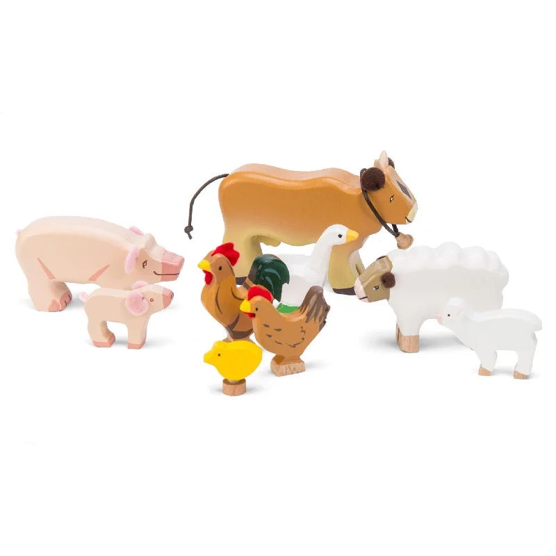 eco-friendly wooden toys made from sustainable materials                   Le Toy Van TV890 Wooden Sunny Farm Animals