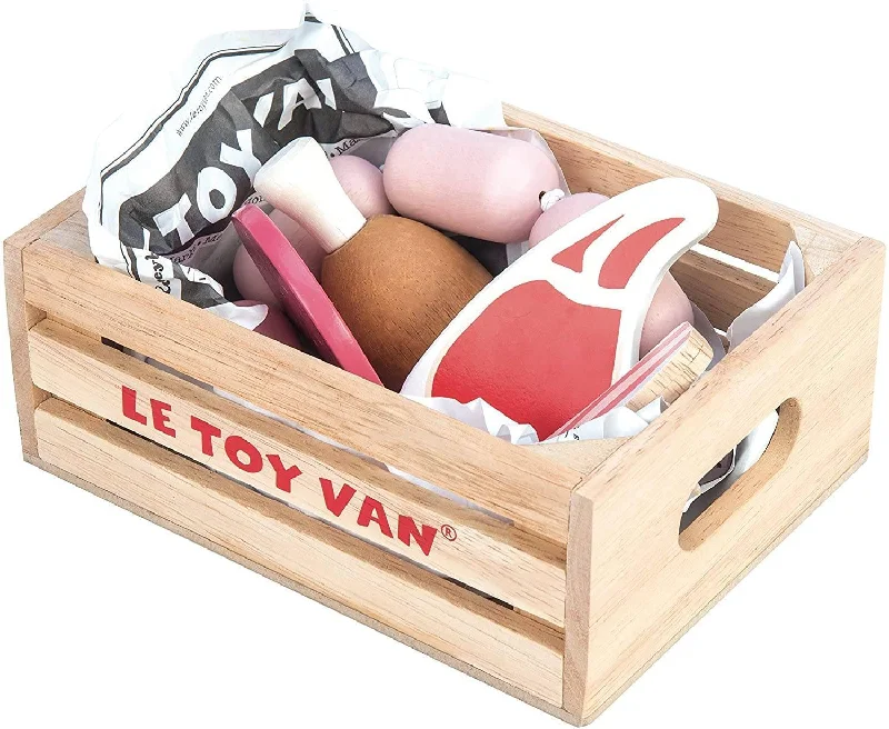 sturdy and durable wooden toys for rough play                   Le Toy Van Wooden Honeybee Market Meat Crate